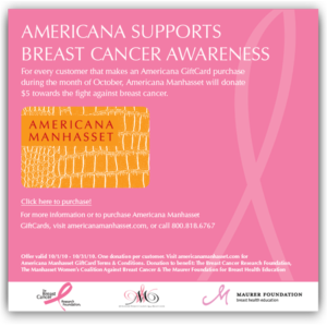 Americana Supports Breast Cancer Awareness