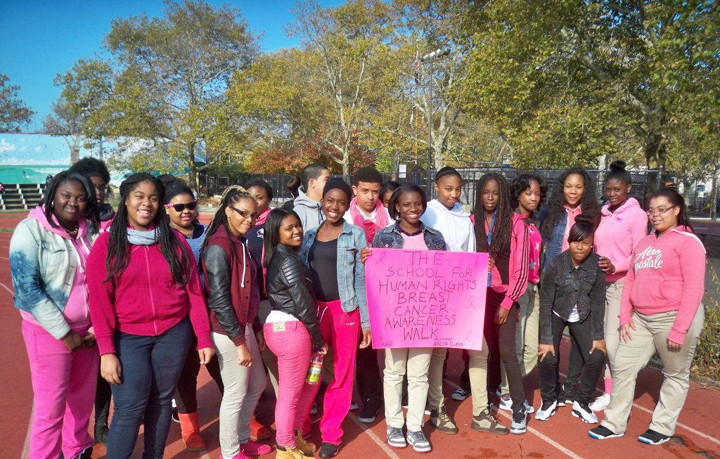 Students at the School For Human Rights Raise Money For Breast Cancer