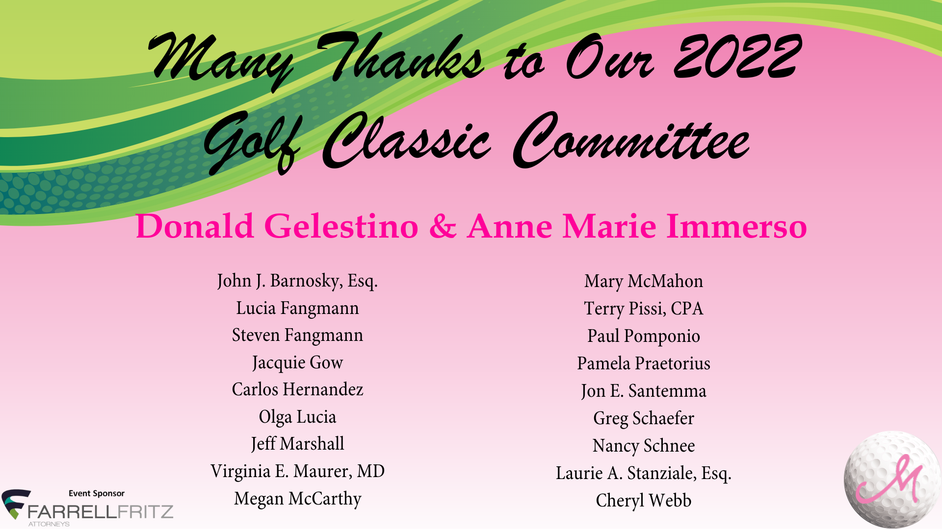 E-Journal – Golf 2022 – Committee Thank You