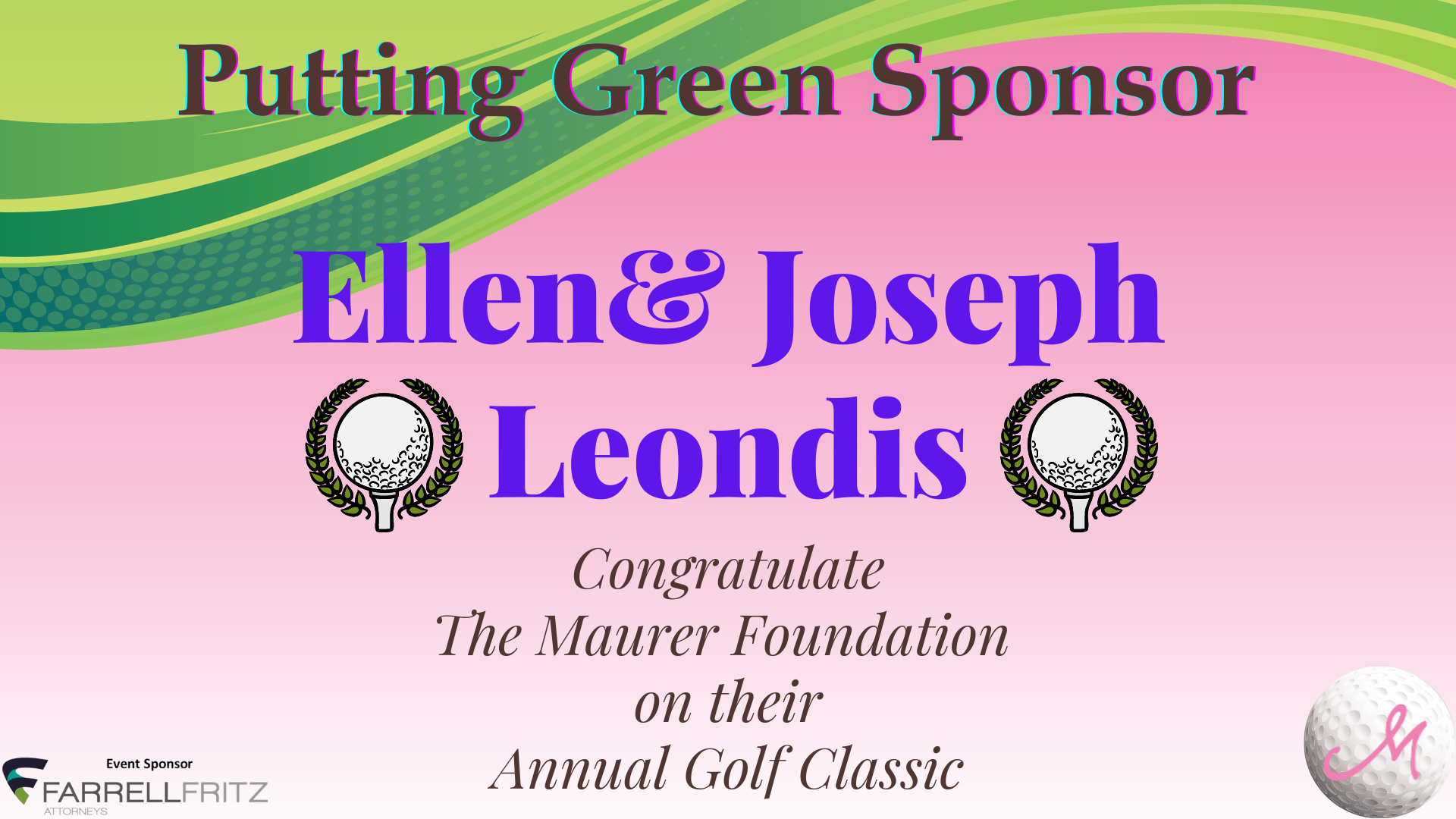 E-Journal – Golf 2022 – Putting Green Sponsor – Ellen & Joseph Leondis (1)