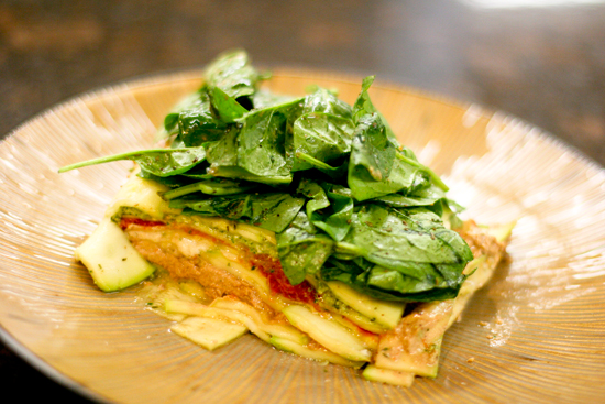 Raw Garden Lasagna from Maggie's Raw Love Café.