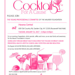 Cocktails For A Cause Event on January 31
