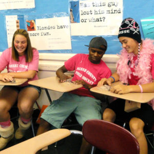 Think Pink Day at Schreiber High School in Port Washington