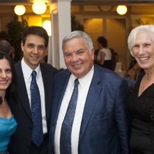 Phyllis Macchio, Ralph Macchio, John King, and Dr. Virginia E. Maurer at the Pink Diamond Dinner, a Maurer Foundation breast cancer benefit