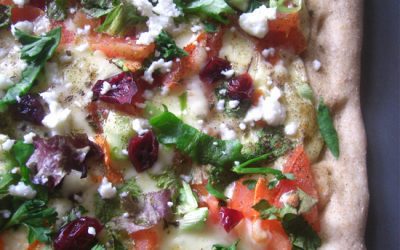 Fresh Chop Salad Flatbread Pizza for Mother’s Day Lunch
